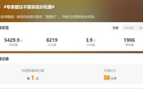 热搜第一！专家建议不要买低价机票