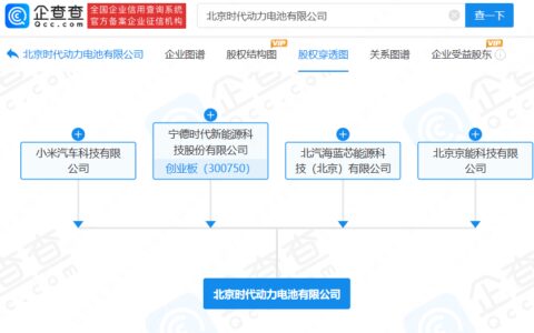 注册资本10亿元！小米汽车宁德时代合资公司成立
