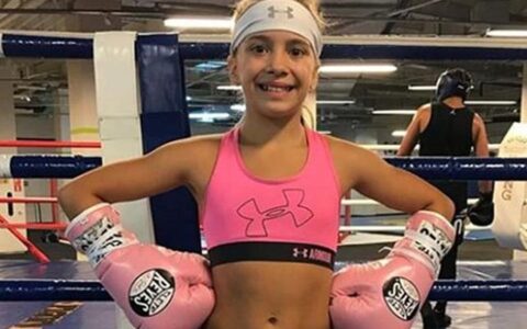 父亲是健身教练其10岁小女儿迷上拳击 33胜0负