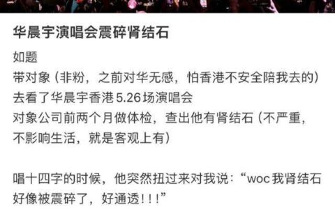 华晨宇演唱会震碎肾结石？网友：华佗的华