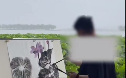 男子西湖边写生遭驱赶，网友吵翻了！-杭州西湖写生